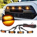 Car Exterior Led Grill Light Plastic Housing Yellow 04 Pcs/Set Colour Box Pack 04 Pcs/Pack (China)