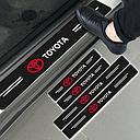 Car Door Sill Anti-Scratch/Protective Tape  Large Size Carbon Fiber Carbon/Black (China) 04 Pcs/Pack Toyota Logo 3D Cf
