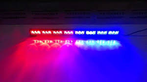 Car Interior Led Dashboard Light (Police Style) Led Type Rod Style 43"   01 Pc/Set Metal Housing Box Pack Red/Blue (China) Fy-4941