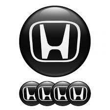Auto Logo/Monogram Alloy Wheel Hub / Cup Fitting Decorative Type Honda-H Logo Tape Type Fitting Black 04 Pcs/Pack Poly Bag Pack Cap Type Logo (China)