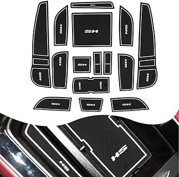 Car Interior Mat Kit Mg Hs 2021 Black/White Colour Box Pack (China)