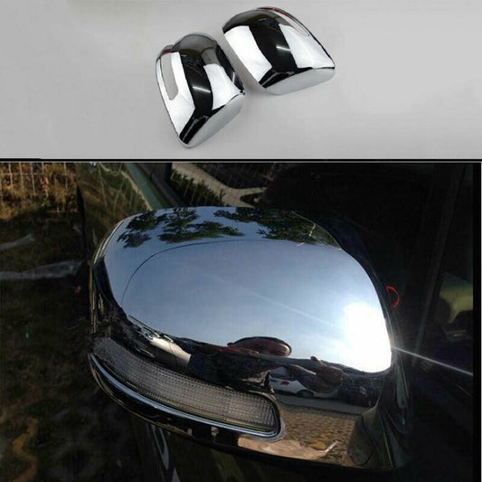 Chrome Door Mirror Covers (Full) Plastic Tape Type Fitting Honda Civic 2015 Black/Carbon 02 Pcs/Set (China)