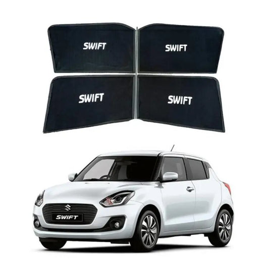 Car Curtain  Side Fix Suzuki Swift 2022 With Logo  Black (China)