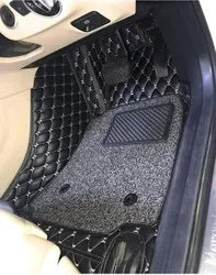Car Floor Mat 9D Toyota Yaris 2020  Black Pvc  Beige Stitch Black/Grey Grass 03 Pcs / Set Premium Quality (China)