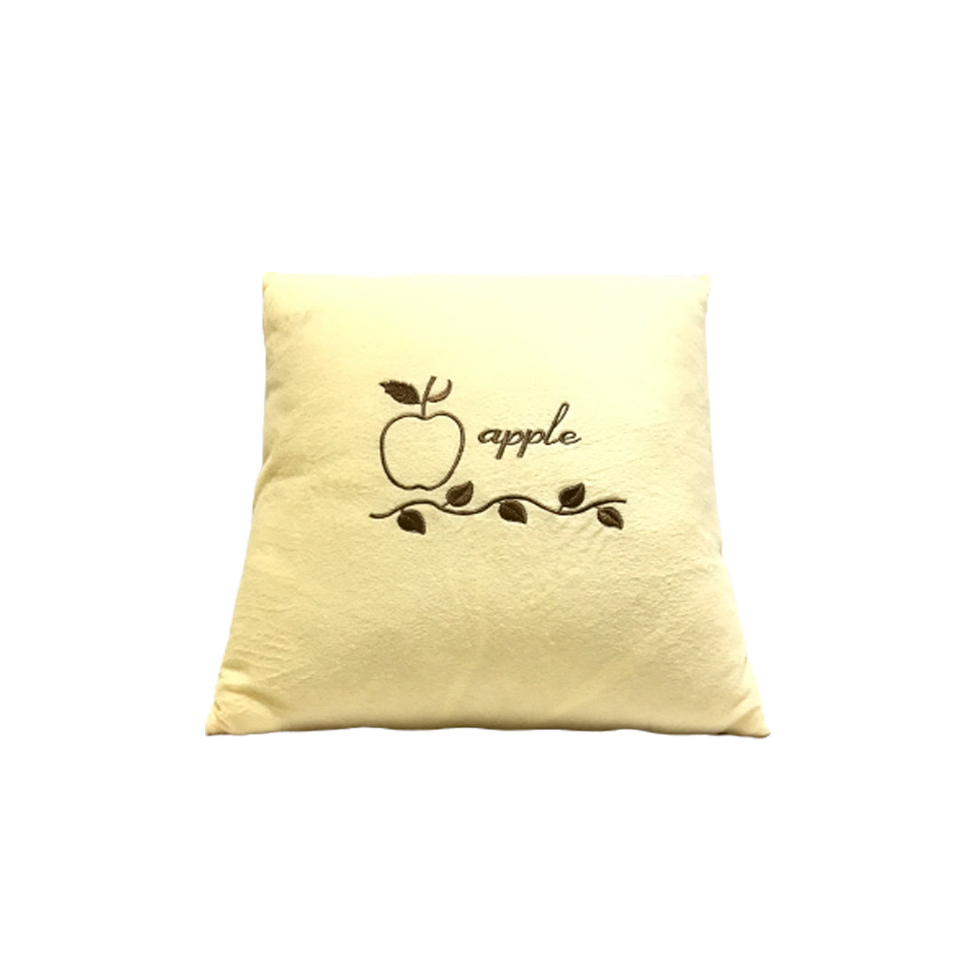 Car Back Rest Cushion Velvet Material Large Size Beige 01 Pc/Pack Poly Bag Pack Apple (China)