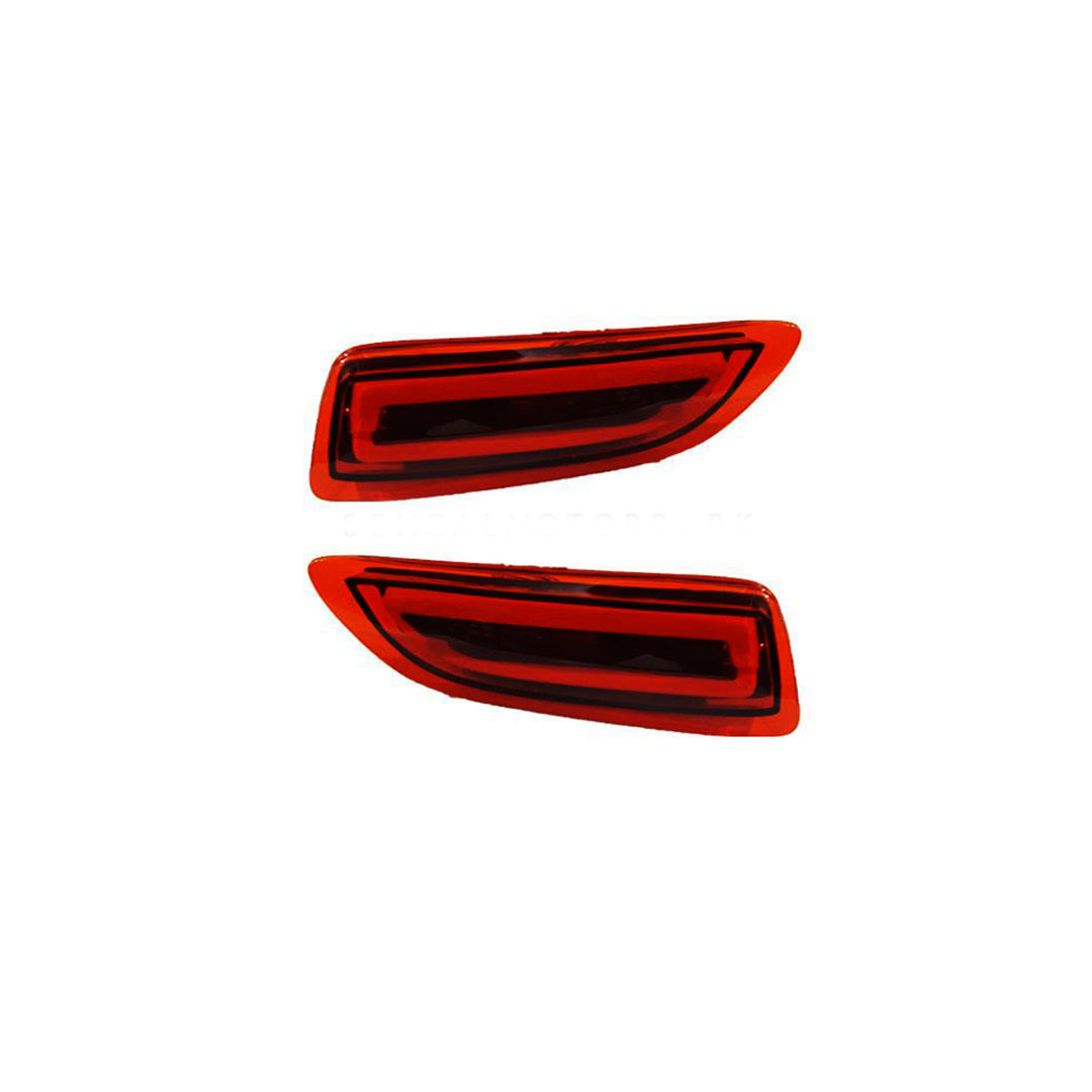 Car Rear Bumper Lamps Toyota Corolla 2012 Oem Fitting Audi-A Design Red Led 02 Pcs/Set Box Pack (Pakistan)