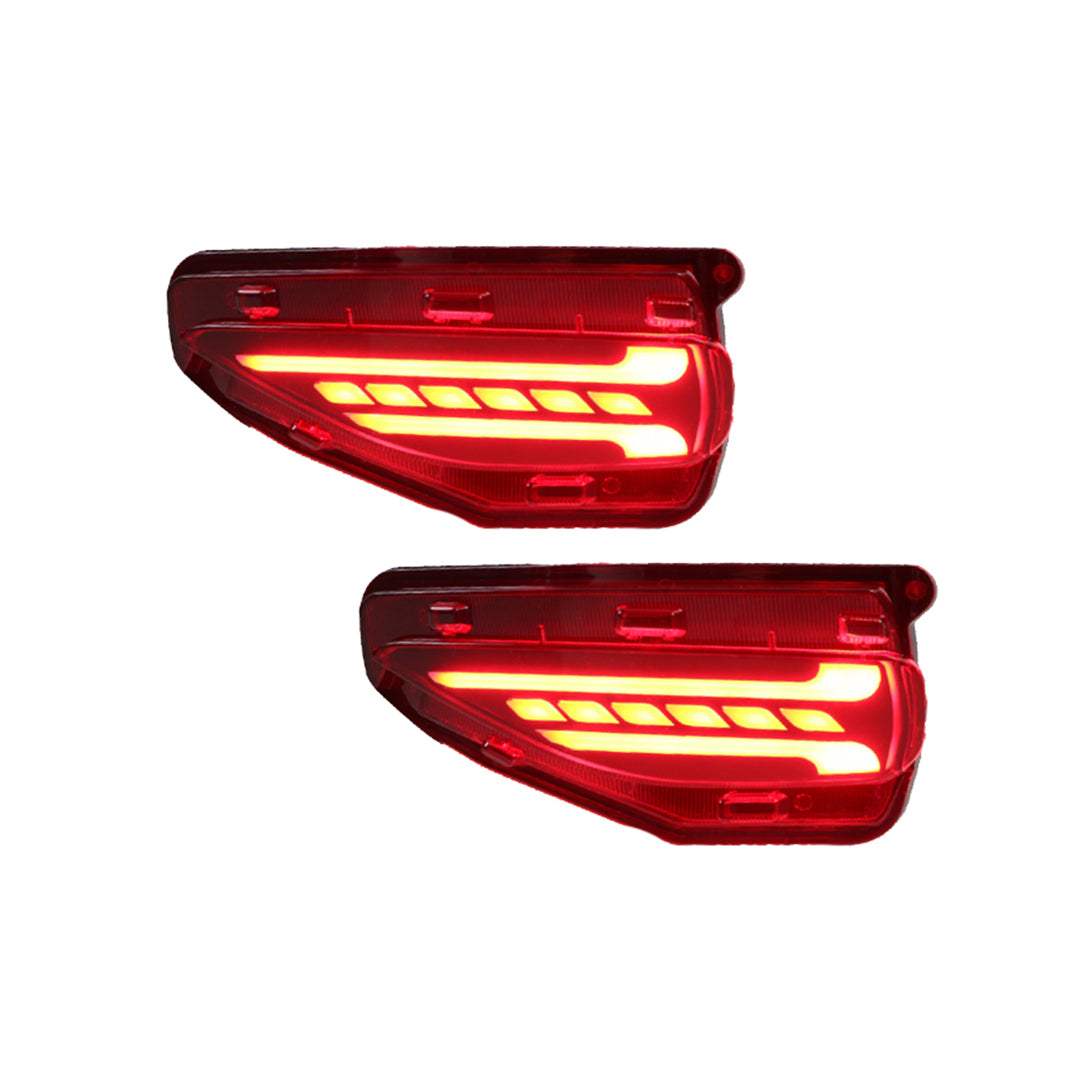 Car Rear Bumper Lamps Toyota Fortuner 2018 Oem Fitting Audi-A Design Red Led 02 Pcs/Set Box Pack Fy-6543 (China)