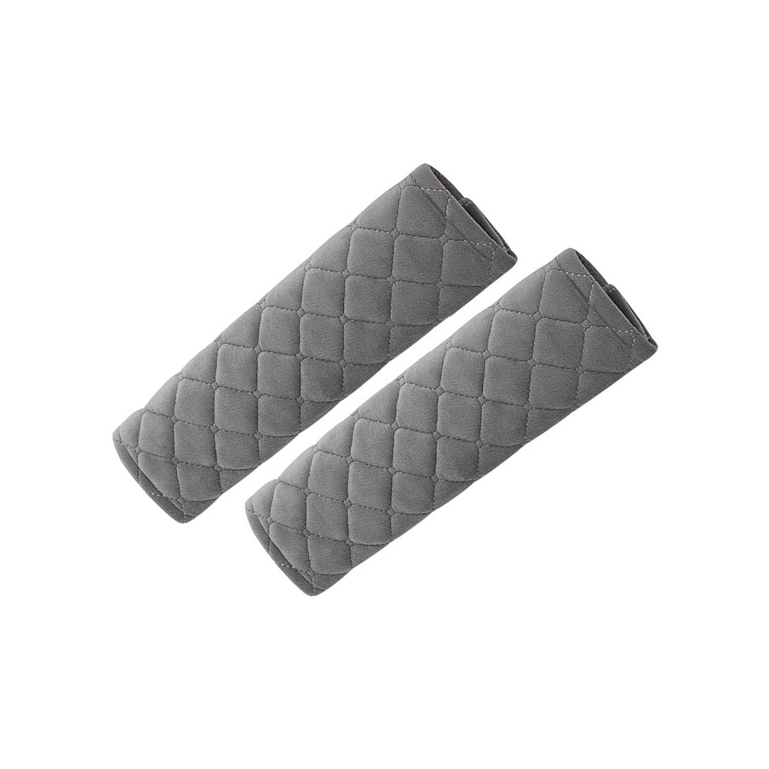 Seat Belt Covers (China) Poly Bag Pack Pvc Material Grey 02 Pcs/Set 7D Style Fy-4807 Without Logo