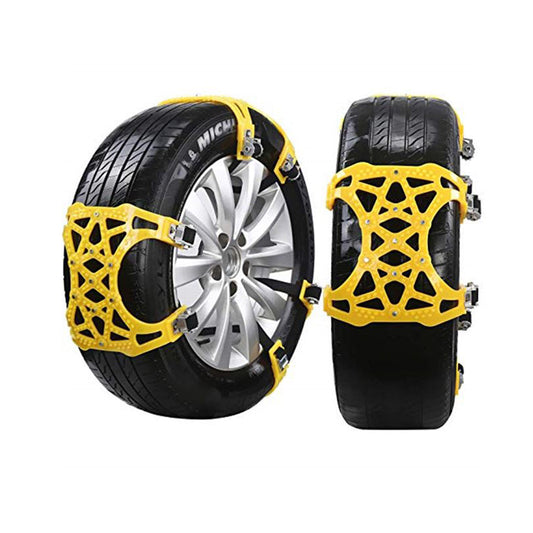 Anti-Skid Tyre Snow Chain For Suv Plastic Material Large Size Premium Quality For 02 Wheel/Pack Yellow Bag Pack Fy-8514 (China)