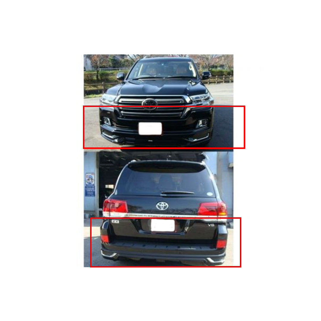 Body Kit 4X4 Front + Back Sides Toyota Landcruiser Fj-200 2016 Modelisata Design Plastic Material Without Light Gbt 02 Pcs/Set Solid Black Colour (China)