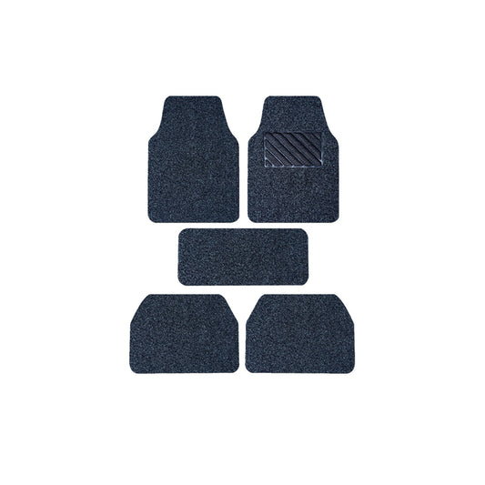 Car Floor Mat Standard Carpet Material  Universal Fitting 05 Pcs/Set Grey Poly Bag Pack