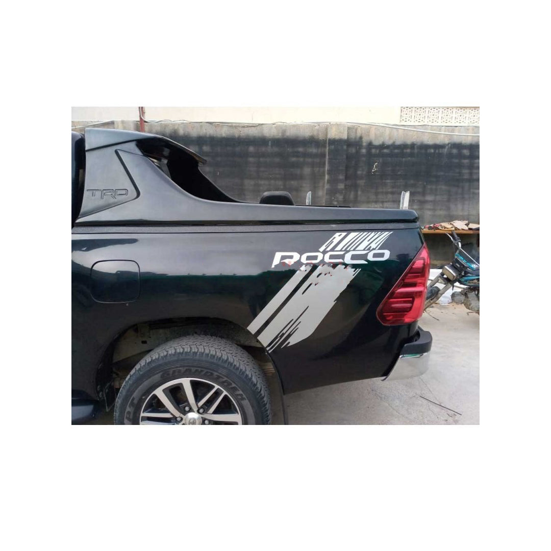 Suv Roll Bar Oem Fitting Trd Design V2 Fgm Toyota Vigo / Revo Trd Logo With Reflector Solid Black Colour 03 Pcs / Set