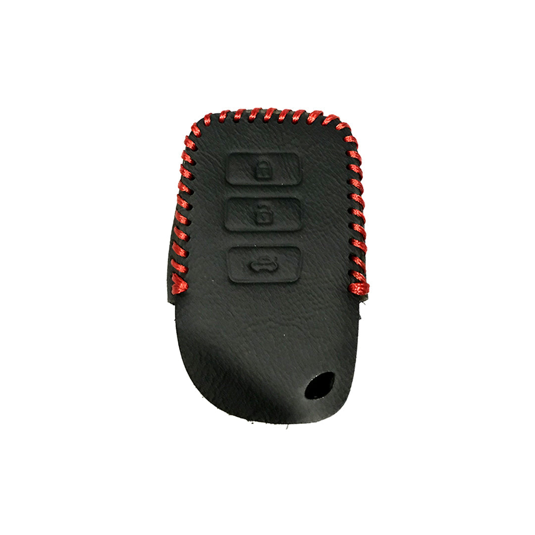 Car Remote Key Cover/Casing Pvc Leather With Metal Hook Type Toyota Yaris 2020 Toyota Logo Black Poly Bag Pack (China)