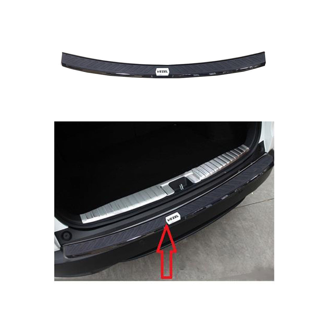 Car Rear Bumper Anti-Scratch Protector/Sill/Patti Plastic Material Tape Type Fitting Honda Vezel 2015 Outer Side Black/Chrome Vezel Logo With Reflector (China)