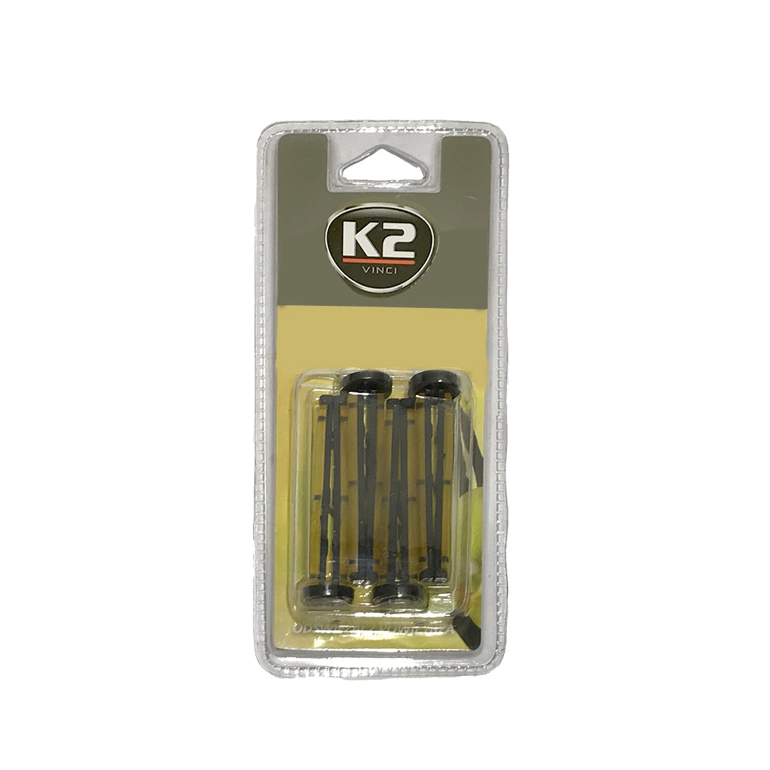 Car Perfume A/C Vent Clip K2 Yellow/Black Housing Vanilla Blister Pack Fy-1904 (China)