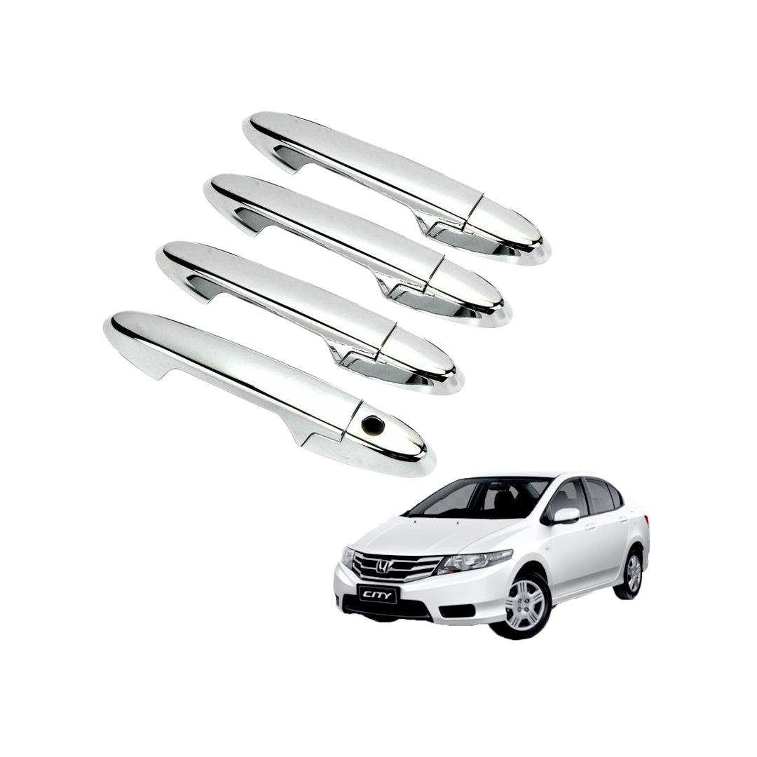 Chrome Handle Covers Full Tape Type Fitting Honda City 2018 Full Chrome 08 Pcs/Set (China)