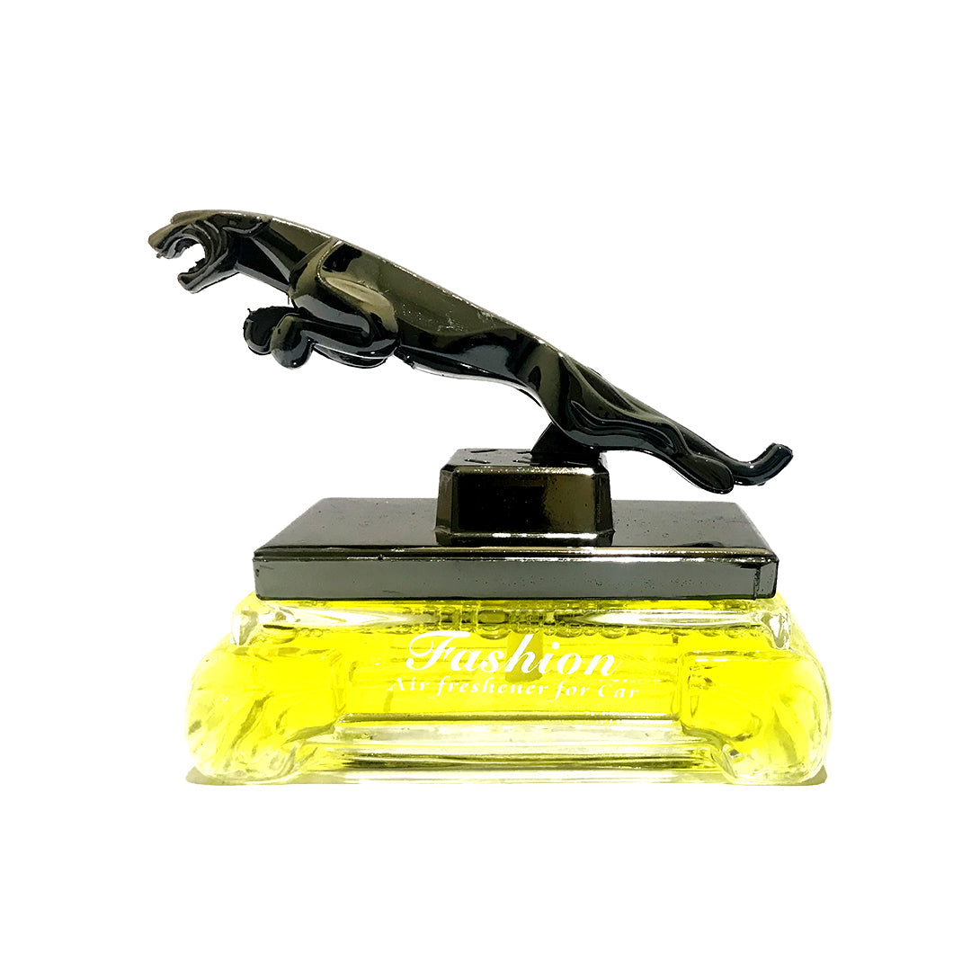 Car Perfume Glass Bottle Xiang Che Dao Yellow Liquid 50Ml Blister Pack Jaguar Shape Fy-7334 (China)