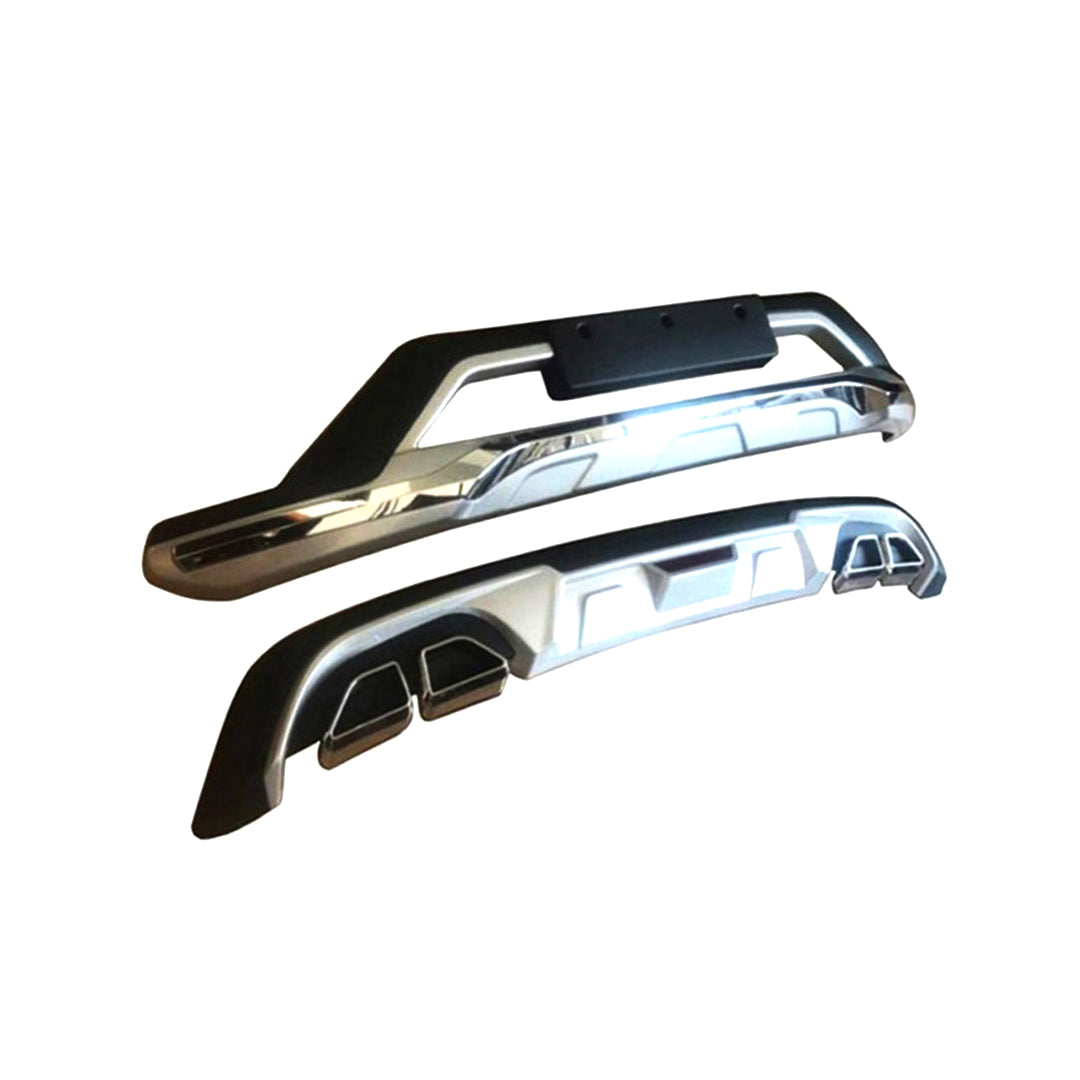 Car Bumper Protector Kia Sportage 2020 Modulo Design Oem Fitting Abs Material Front + Back Sides Silver/Black Colour (China)