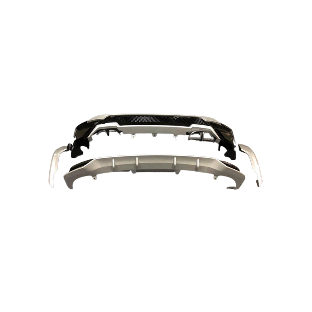 Body Kit/Lip Front + Back Sides Hyundai Tucson 2021 Aero Design Abs Material Without Light 02 Pcs/Set Silver Colour (China)