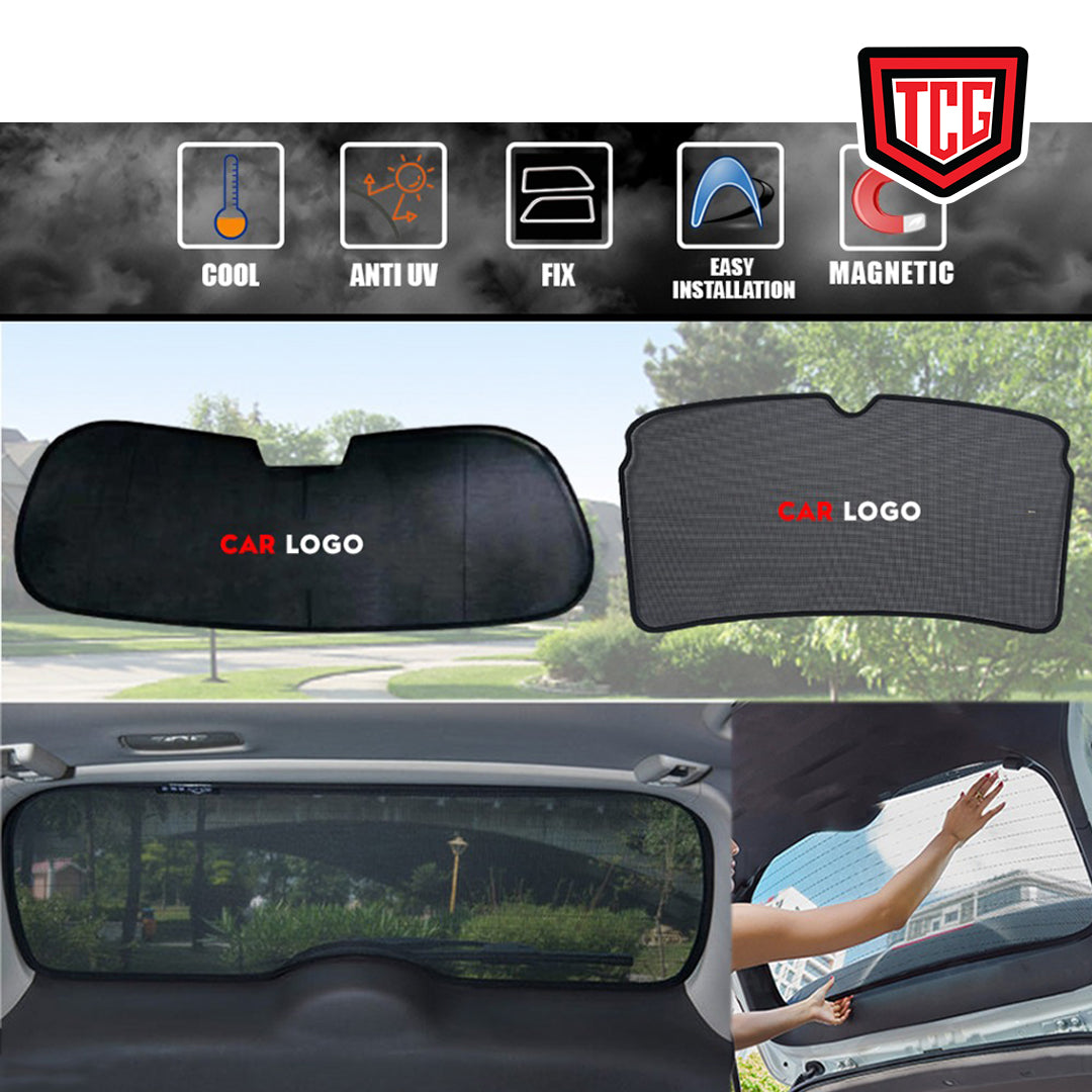 Car Curtain Back Fix Toyota Corolla 2012 With Logo Black (Pakistan)