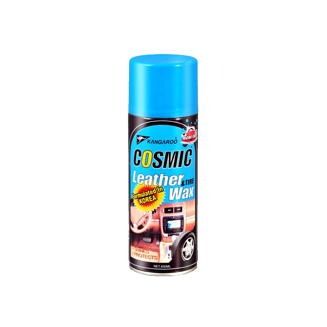 Car Dashboard Polish Kangaroo New Car Tin Can Pack 450Ml Cosmic Leather&Tire Wax (China)