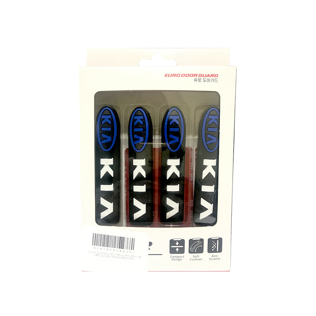 Car Door Anti-Scratch Guards Silicone Material Kia Logo 04 Pcs/Set Colour Box Pack Black (China)