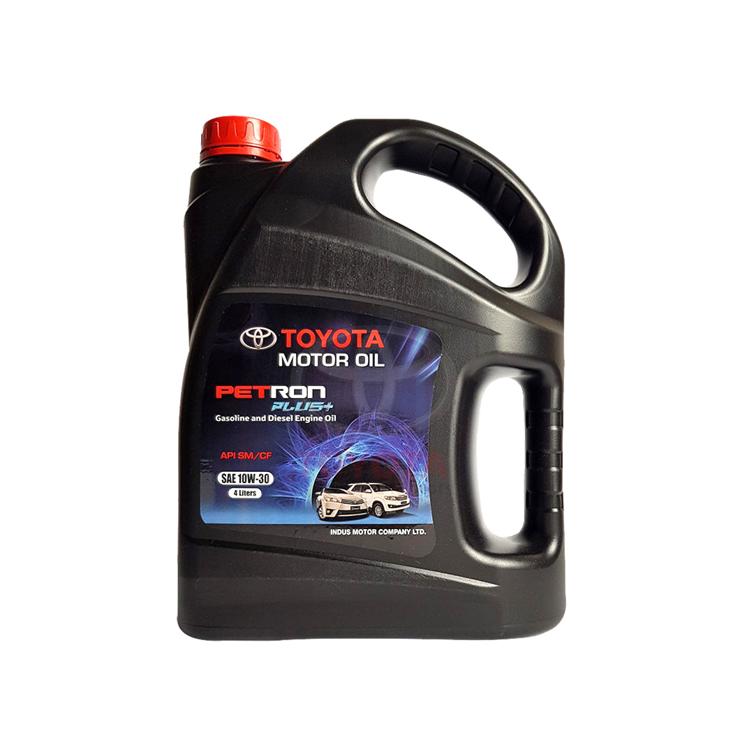 Engine Oil Toyota Petron Plus+ For Gasoline & Diesel Engine 10W-30 Sm/Cf 04 Litres Plastic Can Pack (Pakistan)