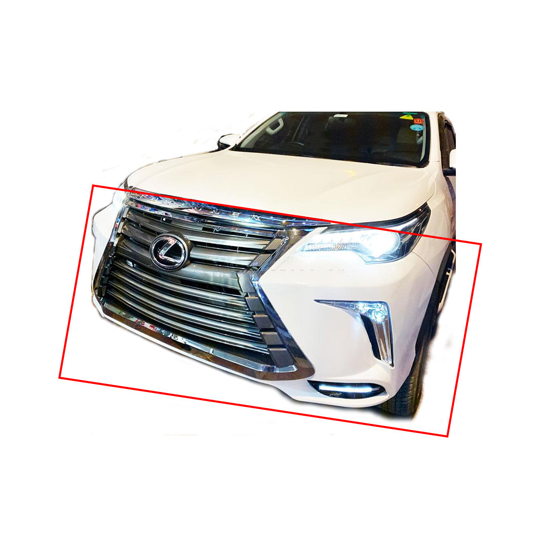 Face Up Lift Nks Lexus Design Toyota Fortuner 2021 Plastic Material Front + Side + Back Sides With Drl Covers Not Painted 06 Pcs/Set (China)