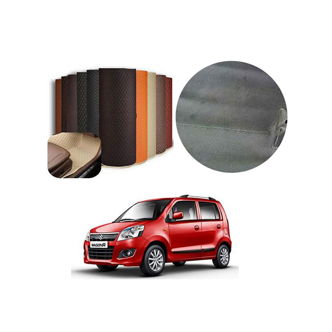 Car Floor Leather Type Rexene Matting Leather Type Design Custom Fitting Suzuki Wagon-R 2018 Y-Grey Standard Quality Y-Grey Stitch