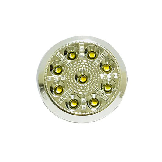Car Interior Led Dome Light W/Button Led Type Round Shape Small Size   01 Pc/Set Plastic Housing Blister Pack White (China) With Flasher Fy-2186