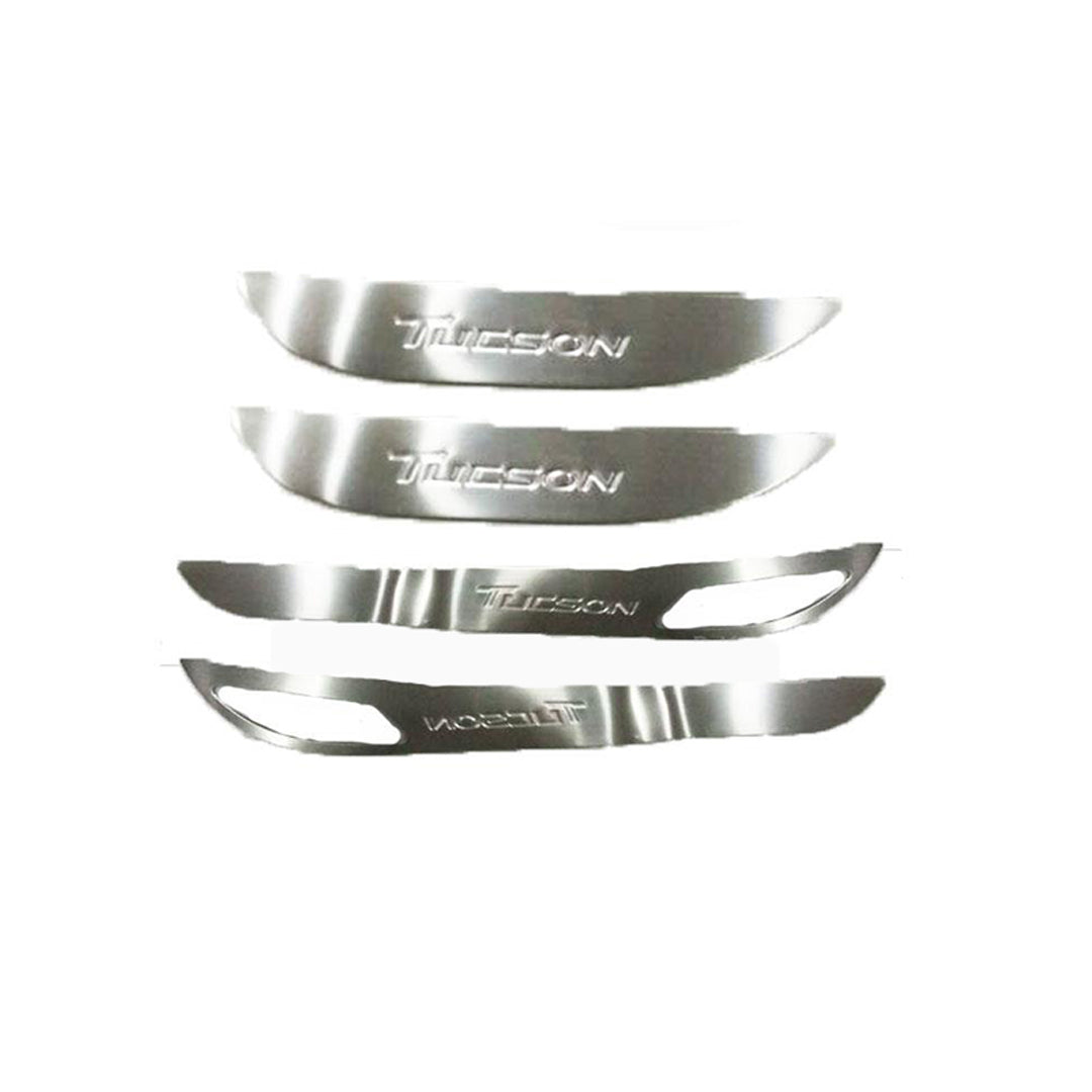 Car Door Scuff Anti Kick Plates S/S Design Without Led Hyundai Tucson 2021 Oem Fitting 04 Pcs/Set (China)