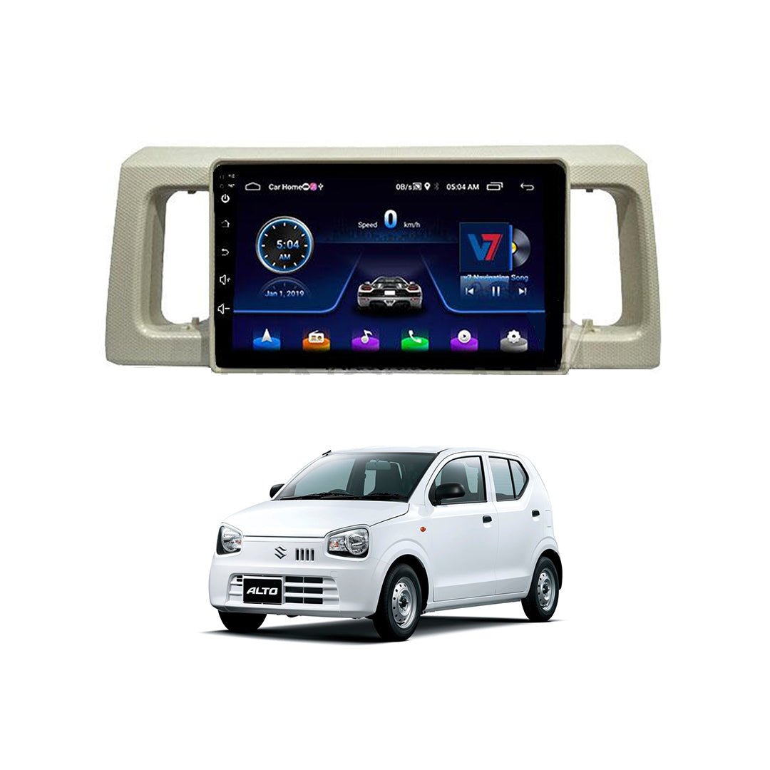 Car In Dash Touch Screen Android Panel Premium Brand Tab Style Suzuki Alto 2020 9" B/A Mtk 1 Gb 16 Gb Ips Display Gorilla Glass Matt Black Navigation Alto Panel Pr9050 (China)