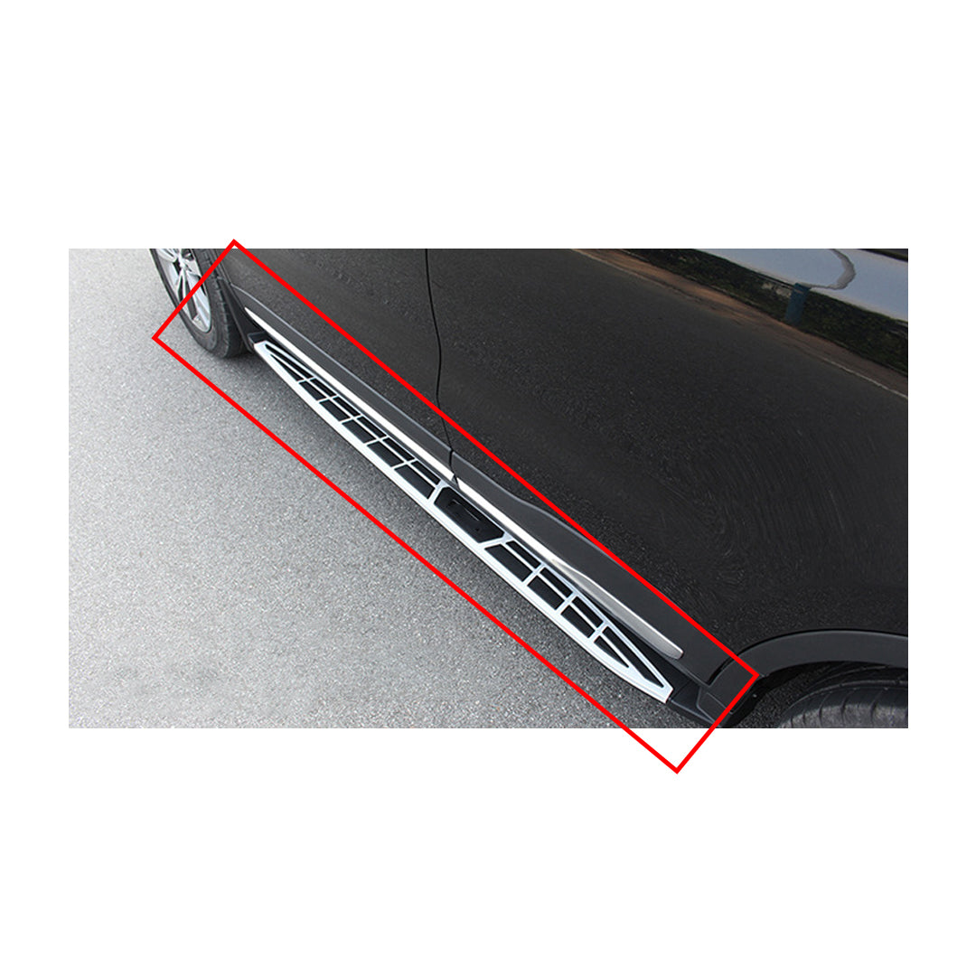 Side Step / Foot Board Version 01 Design Oem Fitting Proton X70 Aluminium Material Without Border Without Light Proton X-70 Logo 02 Pcs/Set Black/Silver (China)