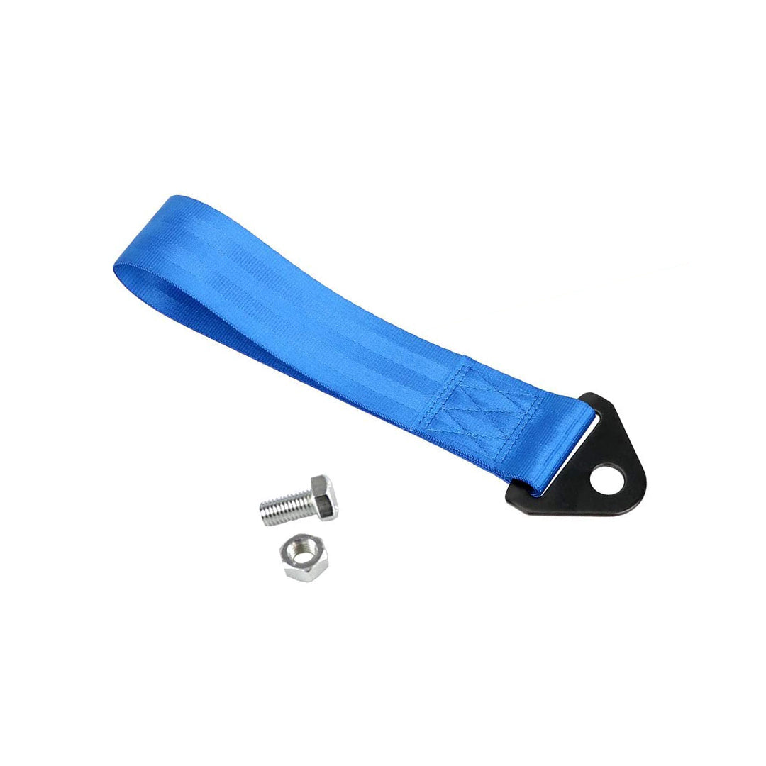 Car Bumper Racing Tow Strap Hook Nylon Material Blue Universal Fitting 01 Pc/Pack Bulk Pack (China)