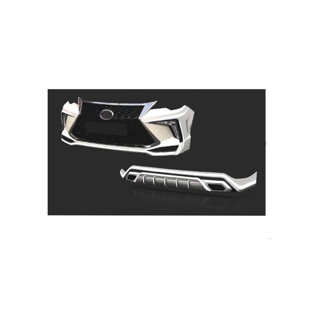 Face Up Lift Lexus Design Toyota Fortuner 2021 Abs Material Front + Side + Back Sides Without Light With Drl Covers Not Painted 06 Pcs/Set (China)