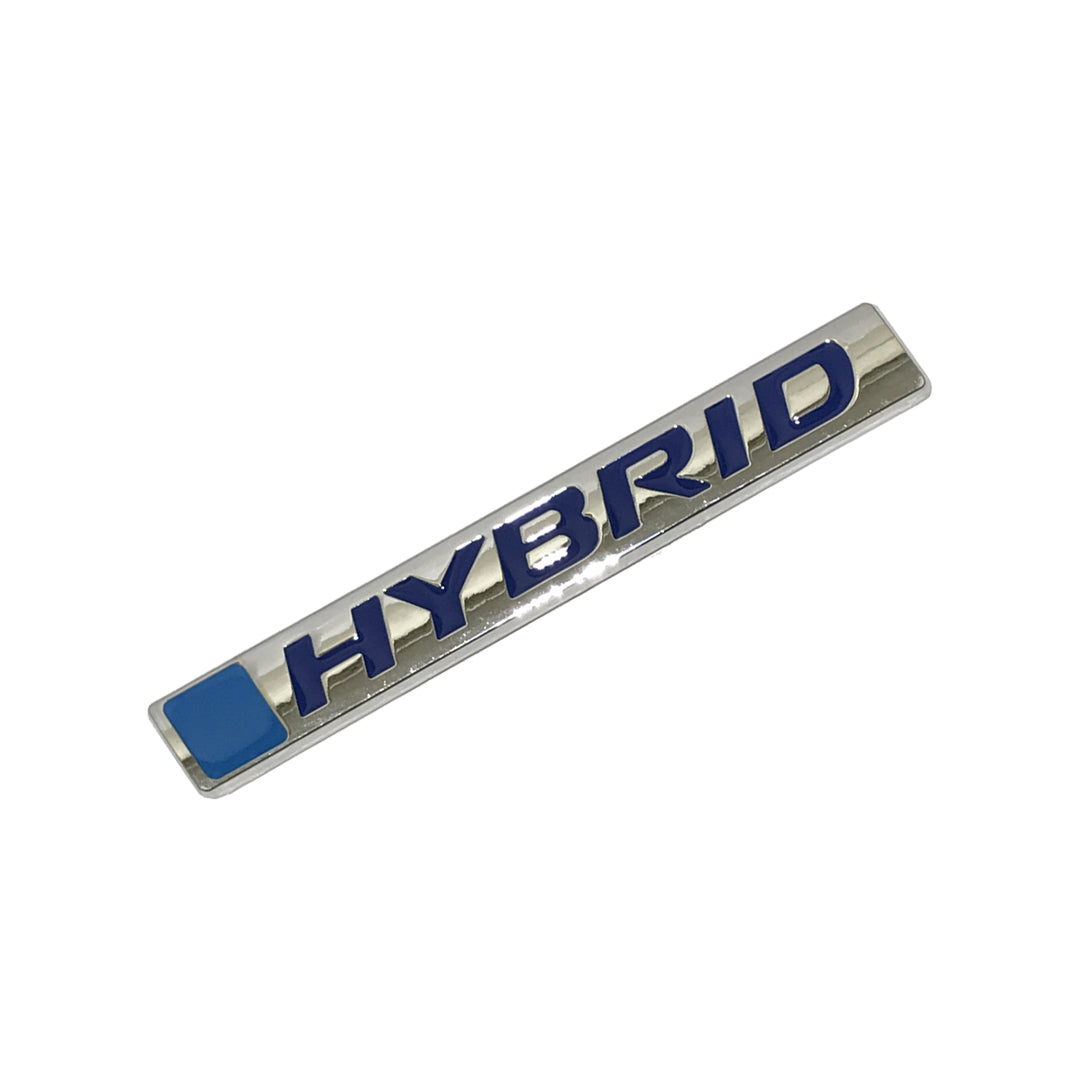 Car Universal Mono Metal Material Hybrid Logo Chrome/Blue 01 Pc/Pack Large Size Poly Bag Pack (China)