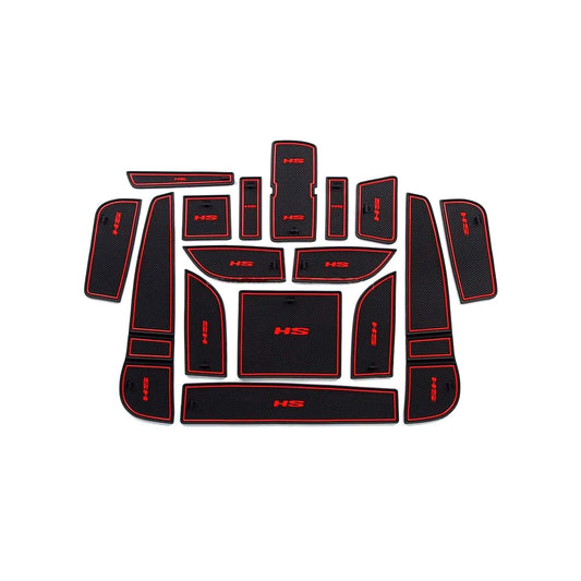 Car Interior Mat Kit Mg Hs 2021 Black/Red Poly Bag Pack  (China)