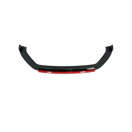 Front Bumper Lip/Extensions  Universal Fitting Modelista Design Plastic Material 03 Pcs / Set Black/Red Bulk Pack (China)