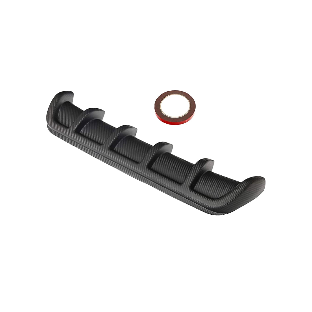 Car Rear Bumper Diffuser Universal Fitting Kantara Design Without Reflector Black/Carbon Mini (China)