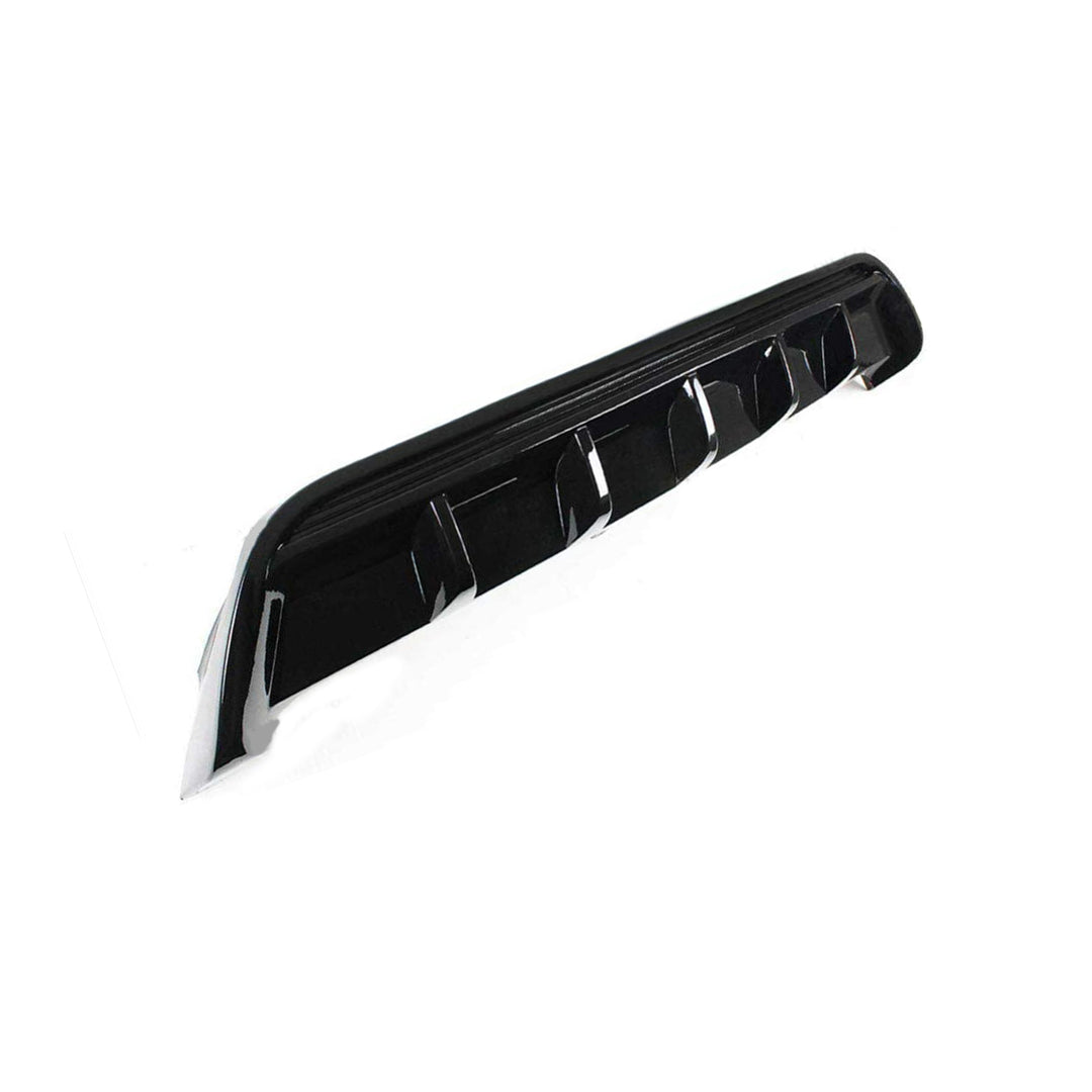 Car Rear Bumper Diffuser Universal Fitting Kantara Design Without Reflector Gloss Black (China)