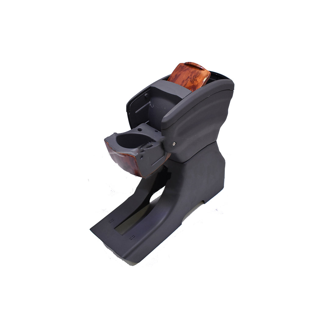 Car Arm Rest Console X8 Design Mehran Fitting Black/Wood Colour Box Pack (China)
