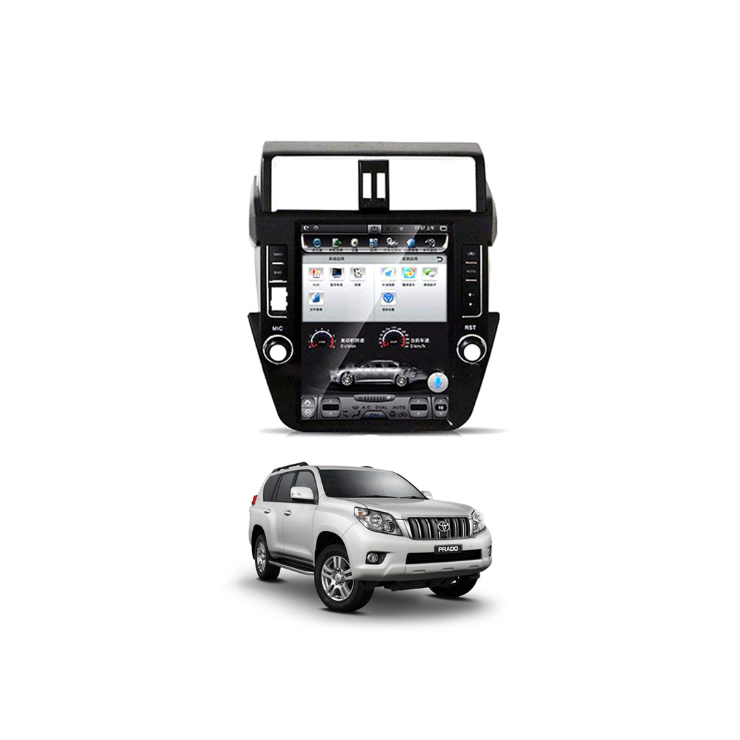 Car In Dash Touch Screen Android Panel Tesla Style Toyota From Prado 2010-2012 12" Mtk 2 Gb 32 Gb Ips Display Gorilla Glass Piano Black Panel Navigation Prado 2010 Tesla (China)