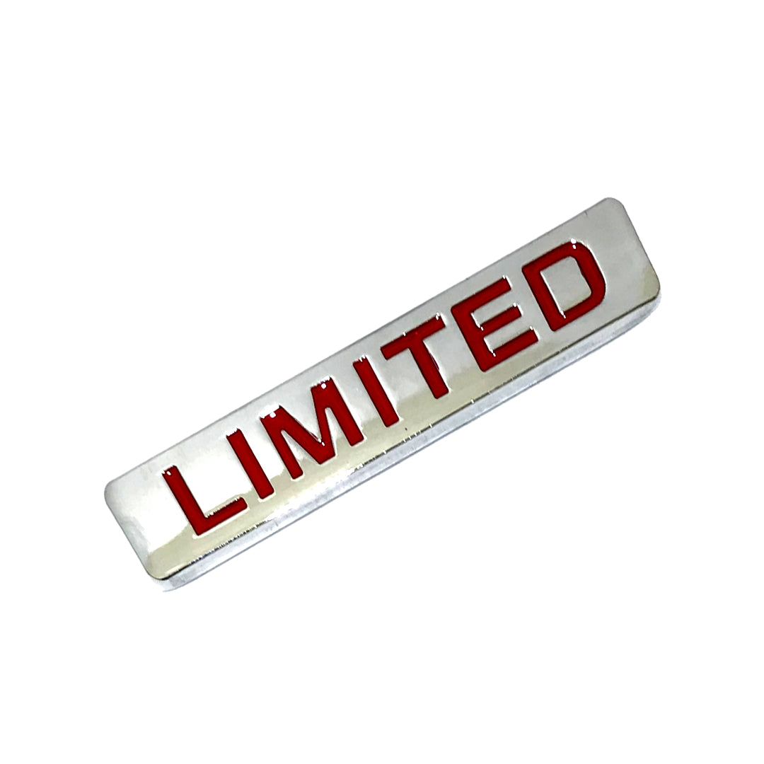 Car Universal Mono Metal Material Limited Logo Chrome/Red 01 Pc/Pack Small Size Poly Bag Pack (China)
