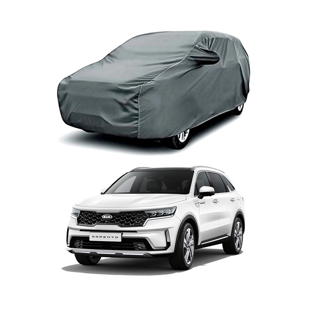 Car Anti-Scratch / Dust Proof / All Weather Proof Top Cover Pvc Material Kia Sorento 2021 Grey Zipper Bag Pack Vp (China)