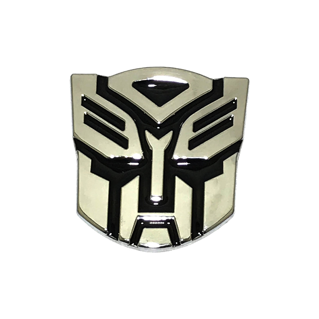 Car Universal Mono Metal Material Transformer Logo Black/Chrome 01 Pc/Pack Small Size Poly Bag Pack (China)