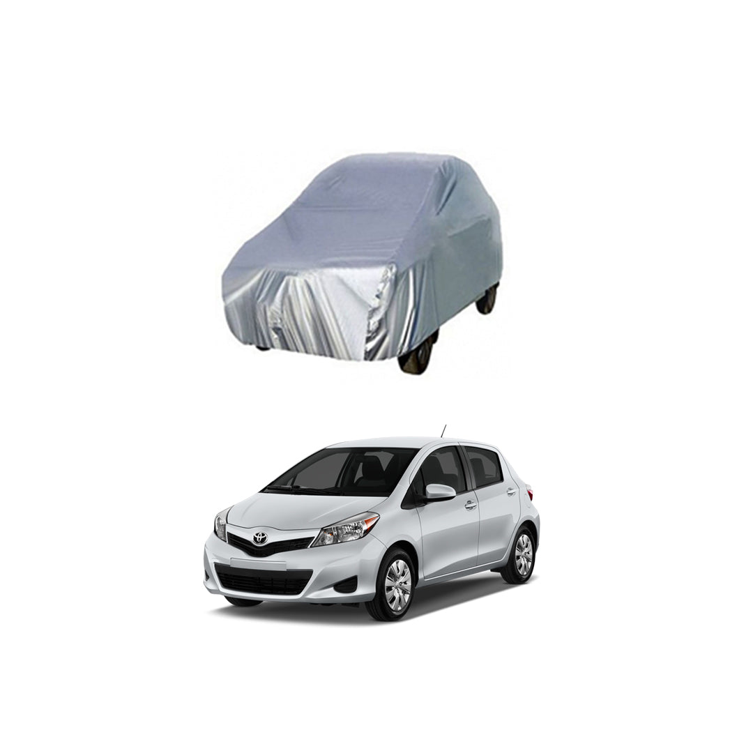 Car Anti-Scratch / Dust Proof / All Weather Proof Top Cover Pvc Material Toyota Vitz 2012 Grey Zipper Bag Pack Vp (China)