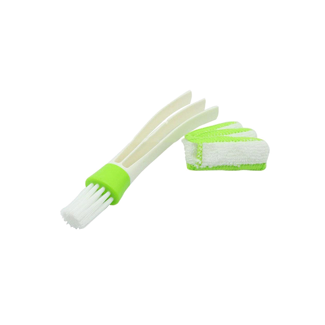 Car Interior Detailing / Cleaning Brush Small Size Plastic Material White/Green 01 Pc/Pack Standard Quality Poly Bag Pack (China)