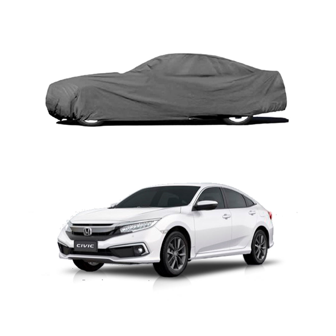 Car Anti-Scratch / Dust Proof / All Weather Proof Top Cover Pvc Material Honda Civic 2020-2021 Grey Zipper Bag Pack Vp (China)