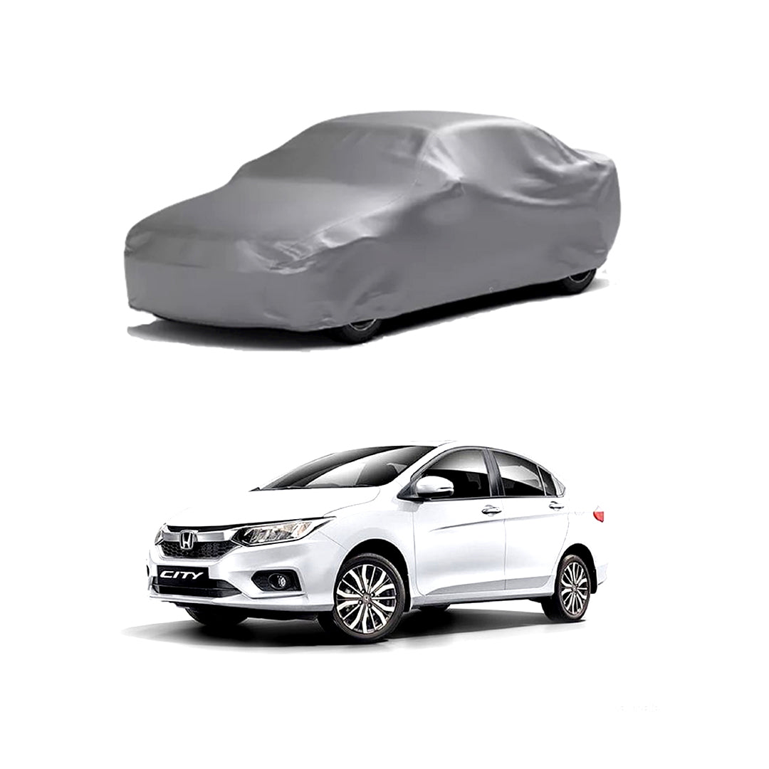 Car Anti-Scratch / Dust Proof / All Weather Proof Top Cover Pvc Material Honda City 2012-2017 Grey Zipper Bag Pack Vp (China)