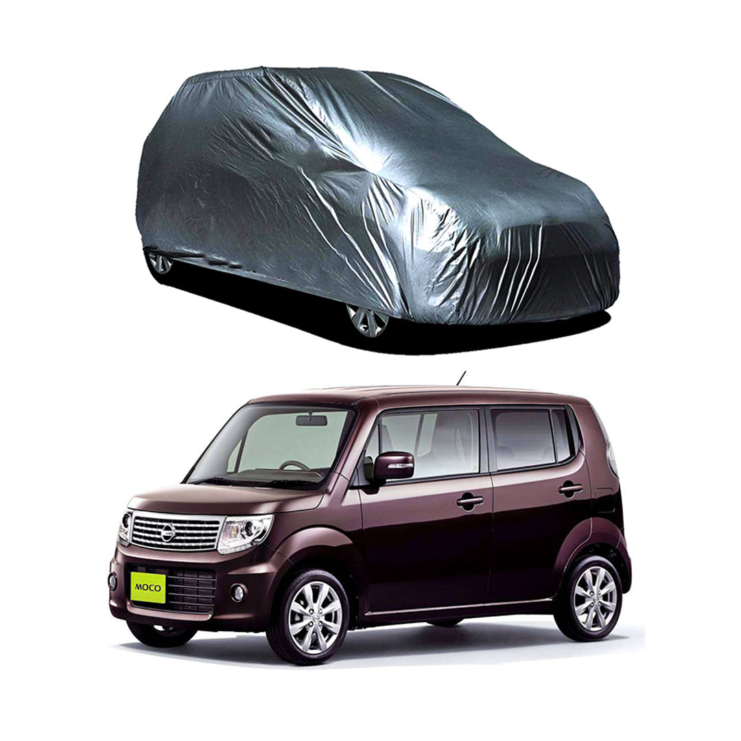 Car Anti-Scratch / Dust Proof / All Weather Proof Top Cover Pvc Material Nissan Moco 2011-2018 Grey Zipper Bag Pack Vp (China)